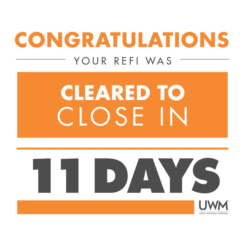 close in as little as 11 days